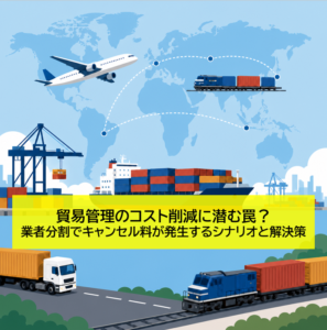 貿易管理のコスト削減に潜む罠？業者分割でキャンセル料が発生するシナリオと解決策
